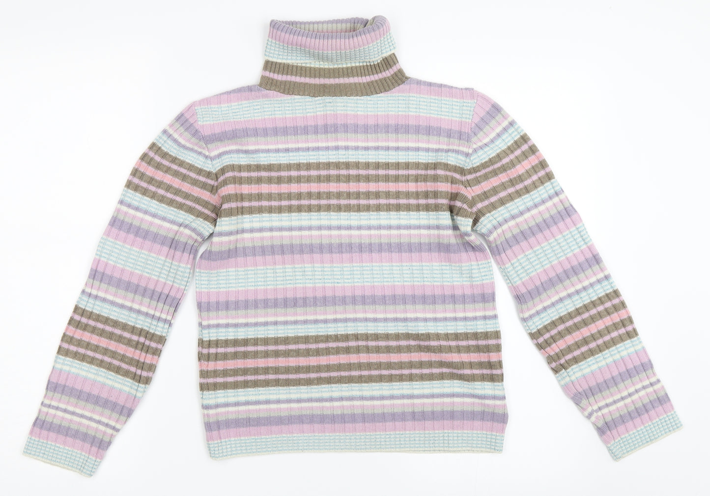 Monsoon Womens Purple Striped  Pullover Jumper Size 12