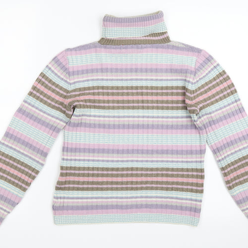 Monsoon Womens Purple Striped  Pullover Jumper Size 12