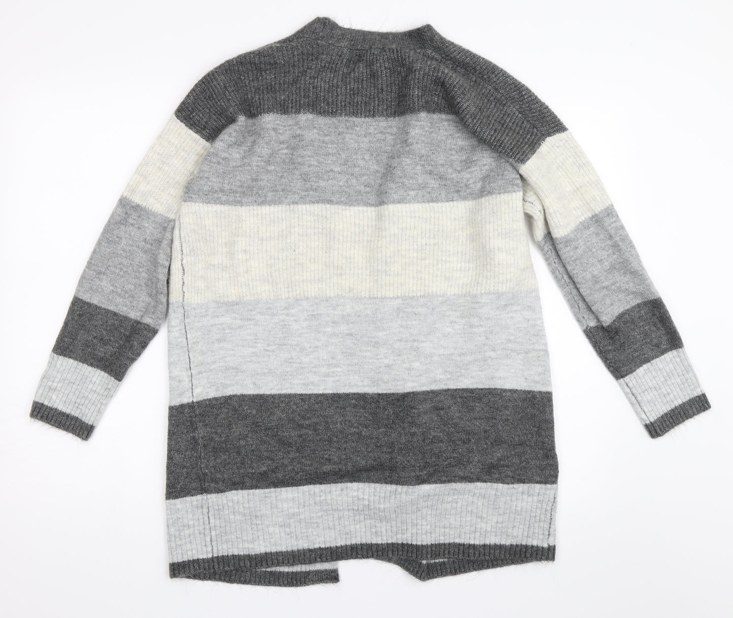 George Womens Grey Striped  Cardigan Jumper Size L