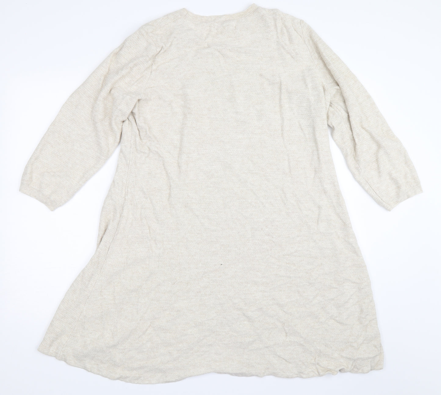 Fat Face Womens Beige   Jumper Dress  Size 18
