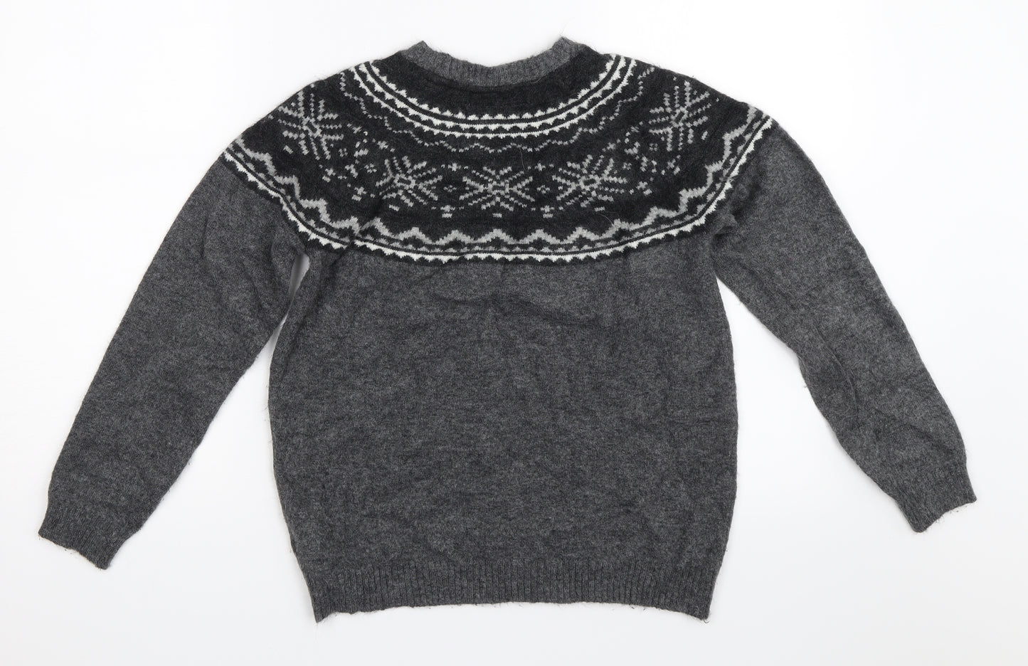 Marks and Spencer Boys Grey   Pullover Jumper Size 13-14 Years
