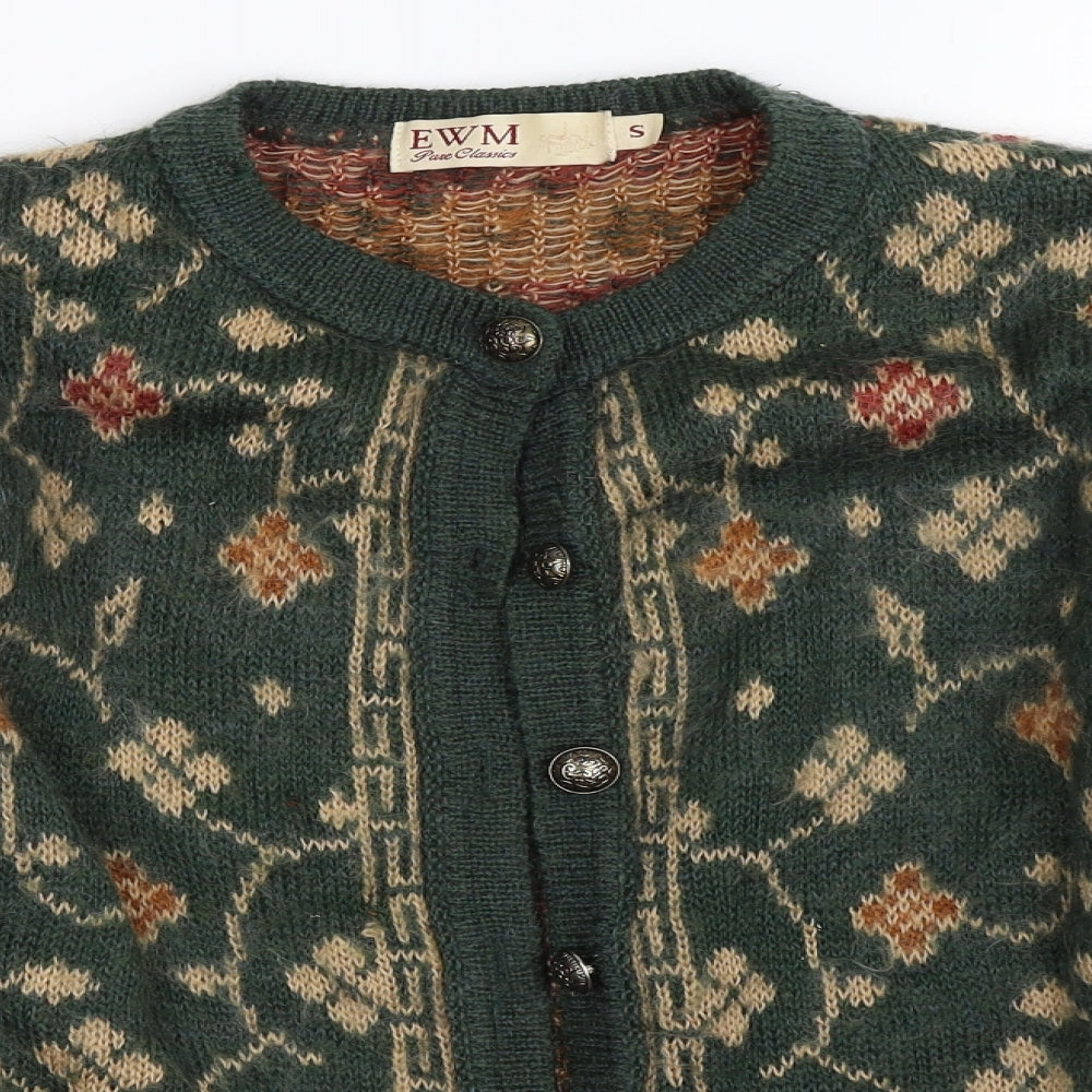 EWM Womens Green   Cardigan Jumper Size S