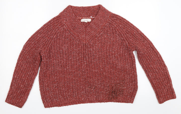 Per Una Womens Red Pullover Jumper Size S