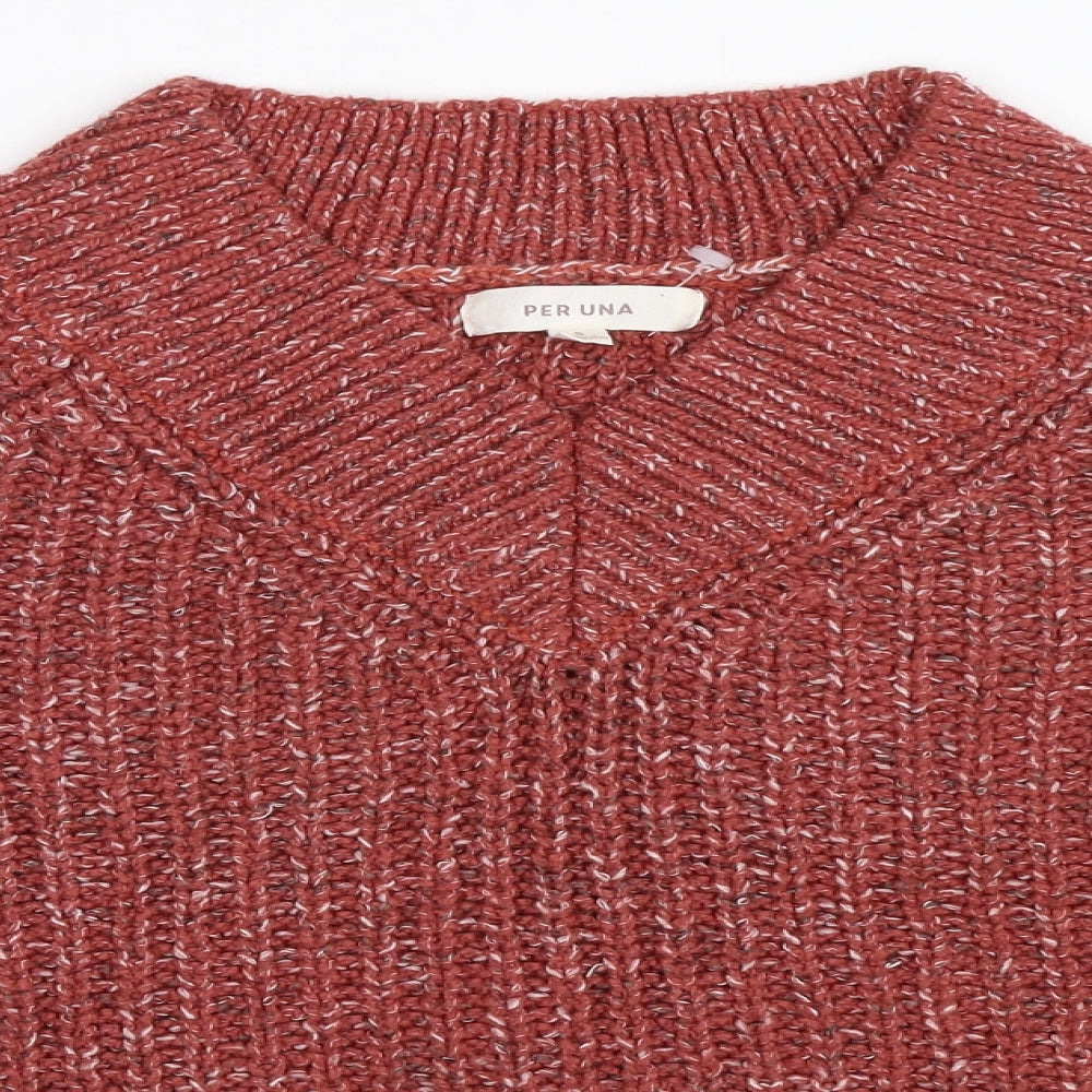 Per Una Womens Red   Pullover Jumper Size S