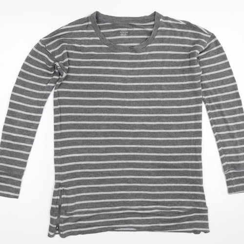 A Pea in the Pod Womens Grey Striped  Pullover Sweatshirt Size S
