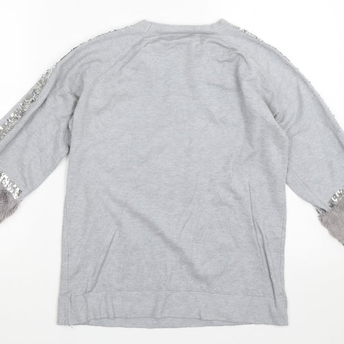 M&V Womens Grey   Pullover Jumper Size S