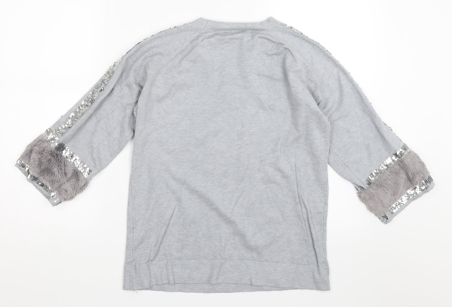M&V Womens Grey   Pullover Jumper Size S