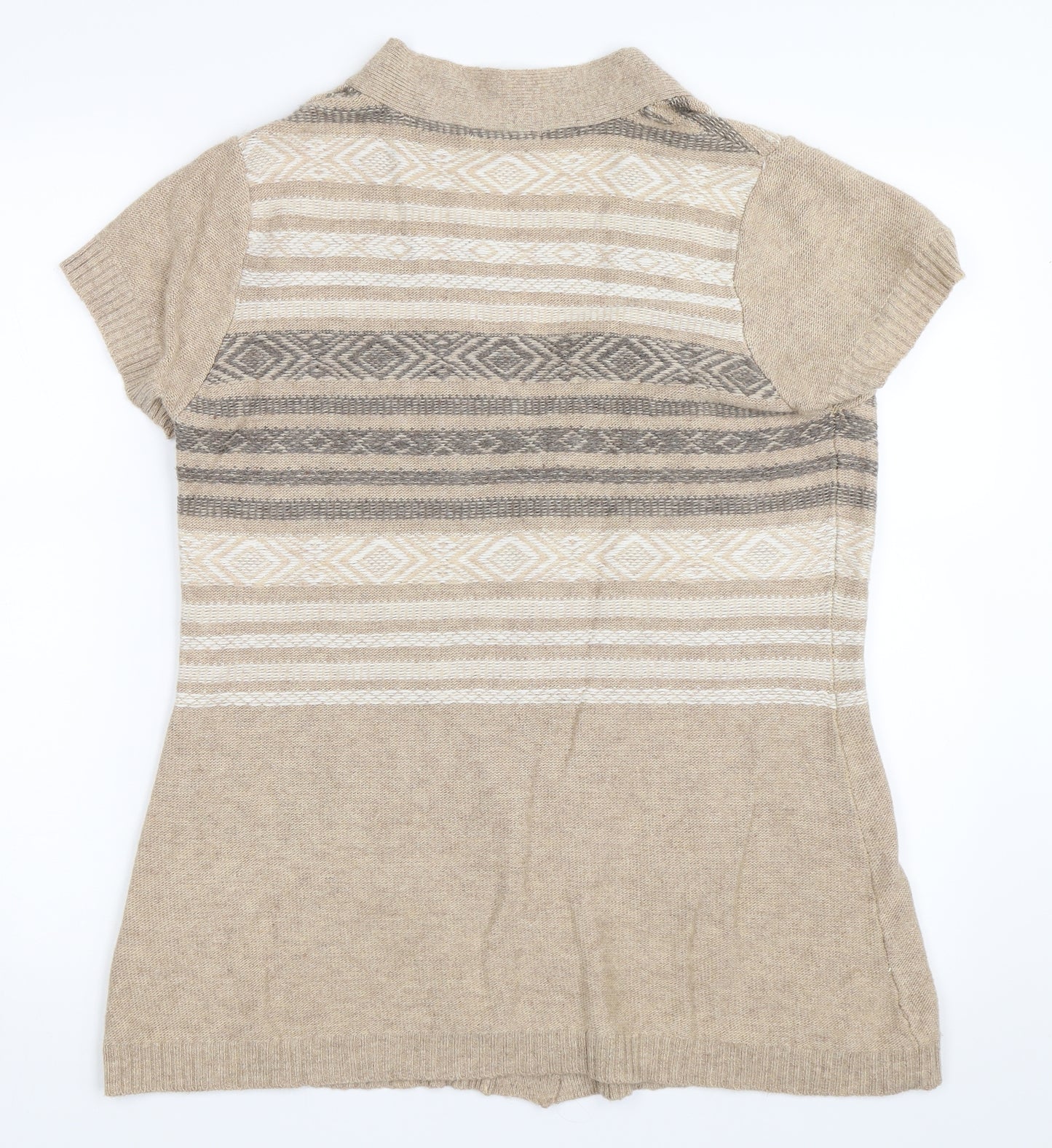 Viz A Viz Womens Beige   Cardigan Jumper Size 16