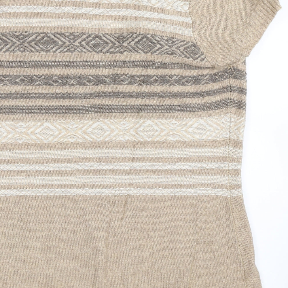 Viz A Viz Womens Beige   Cardigan Jumper Size 16
