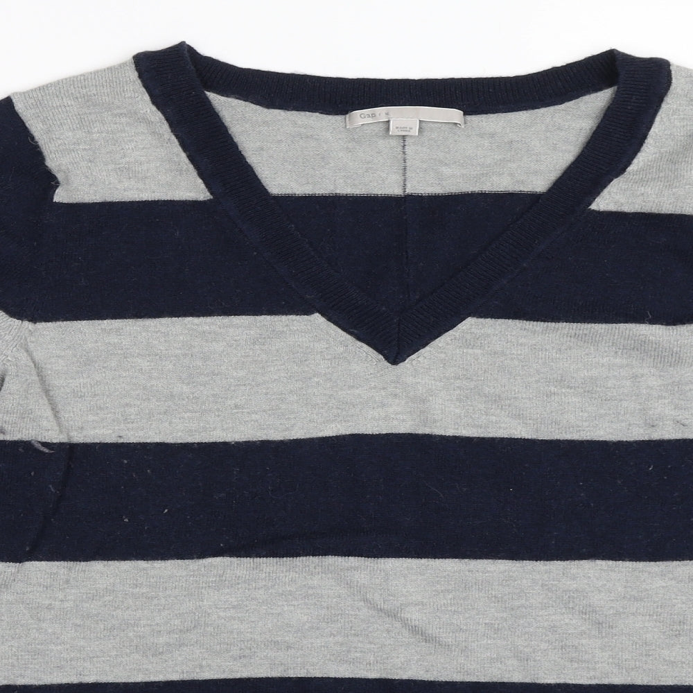 Gap Mens Blue Striped  Pullover Jumper Size M