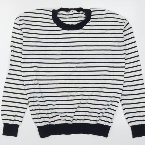Sheinside Womens Blue Striped  Pullover Jumper Size M  - Love Hearts