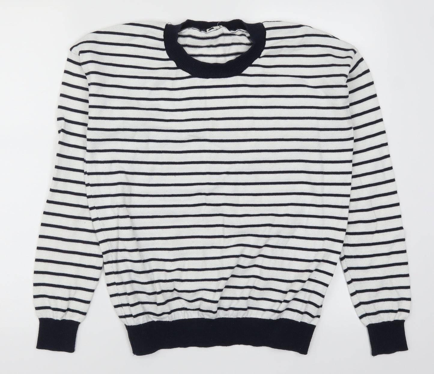 Sheinside Womens Blue Striped  Pullover Jumper Size M  - Love Hearts