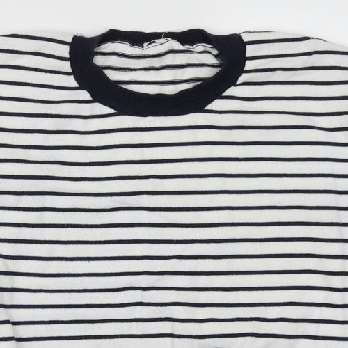 Sheinside Womens Blue Striped  Pullover Jumper Size M  - Love Hearts