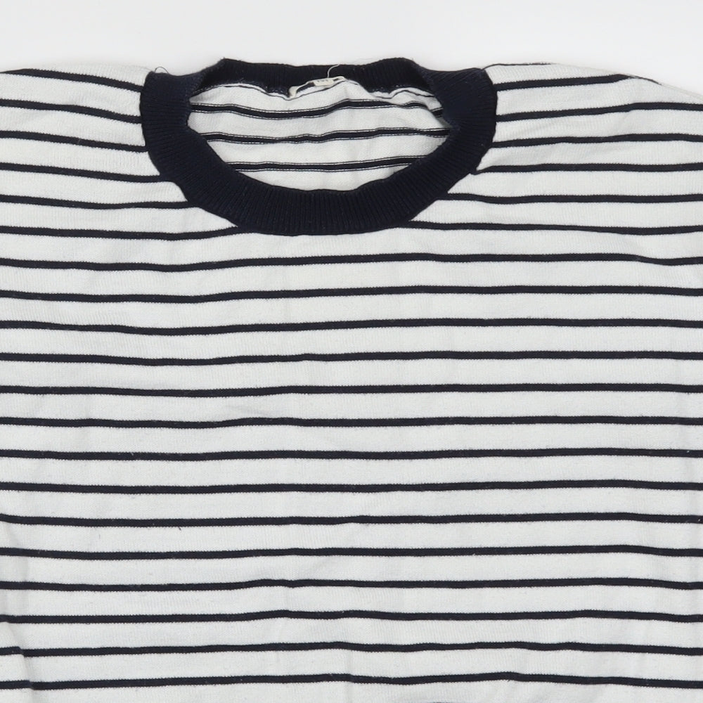 Sheinside Womens Blue Striped  Pullover Jumper Size M  - Love Hearts