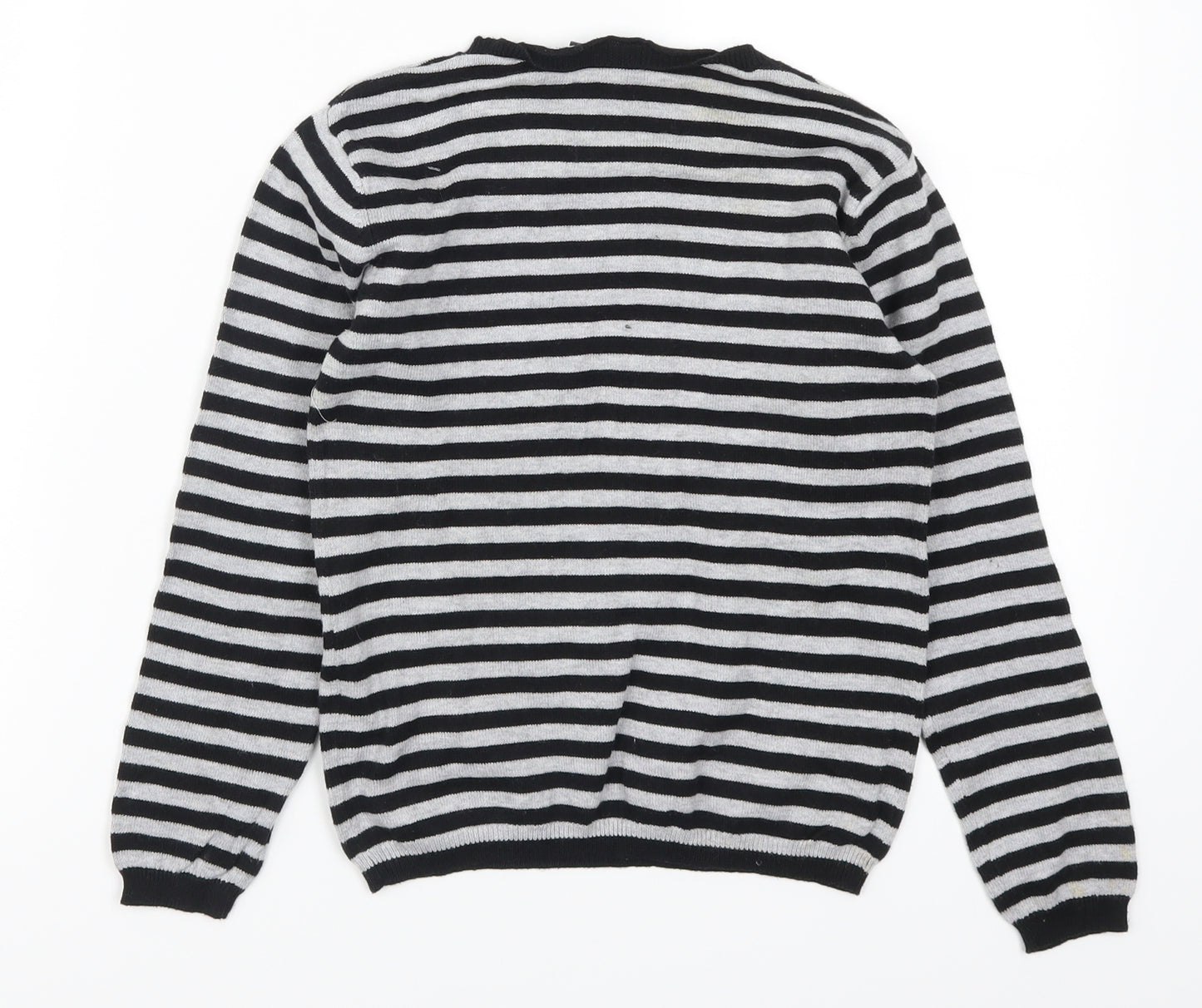 In Extenso Womens Grey Striped  Pullover Jumper Size 8