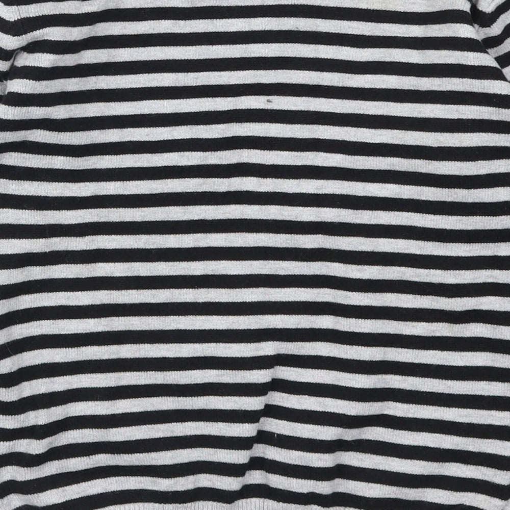 In Extenso Womens Grey Striped  Pullover Jumper Size 8