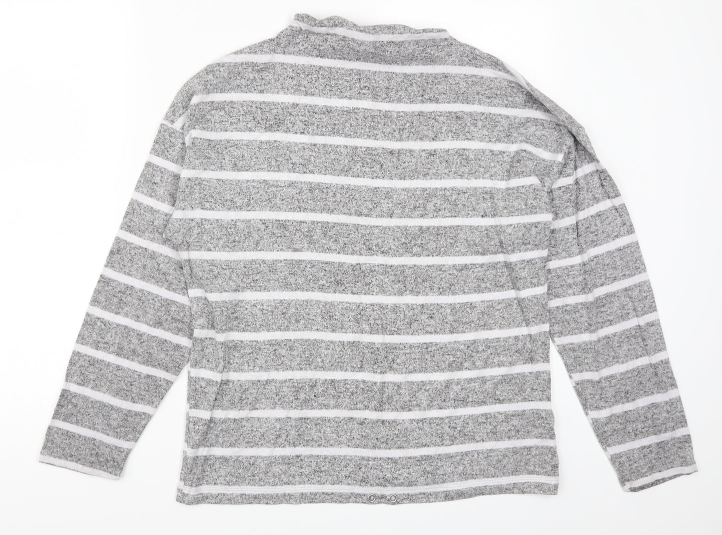 Marks and Spencer Womens Grey Striped  Top Pyjama Top Size 10