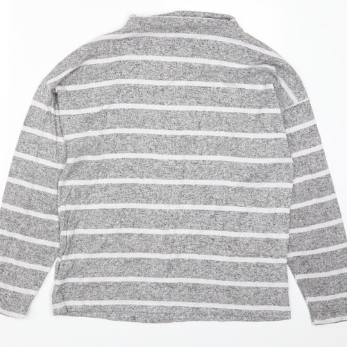Marks and Spencer Womens Grey Striped  Top Pyjama Top Size 10