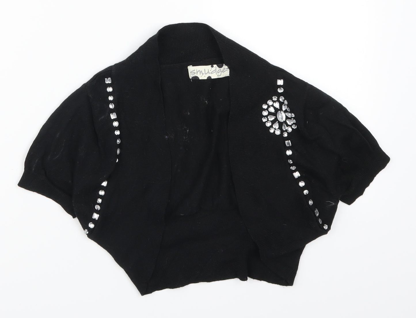 Smudge Womens Black   Cardigan Jumper Size S