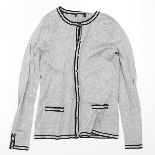 Preworn Womens Grey   Cardigan Jumper Size 8