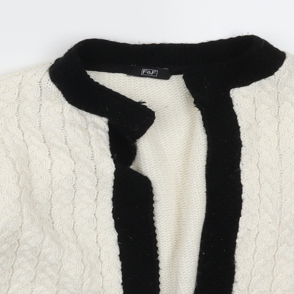 F&F Womens Beige   Cardigan Jumper Size 14  - Cream
