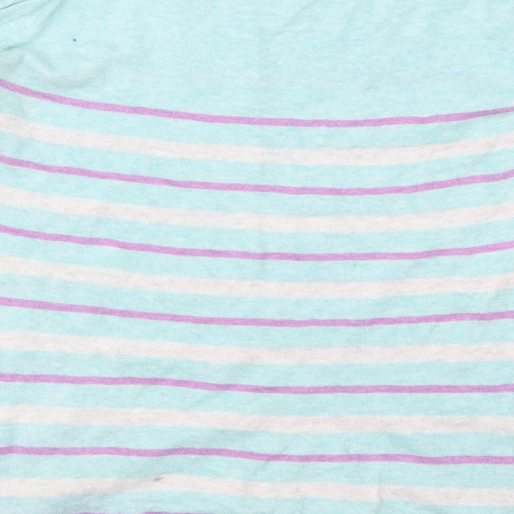 Patra Womens Blue Striped  Pullover Jumper Size M  - Purple