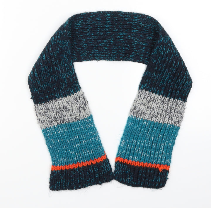 F&F Boys Blue Striped  Rectangle Scarf Scarf One Size