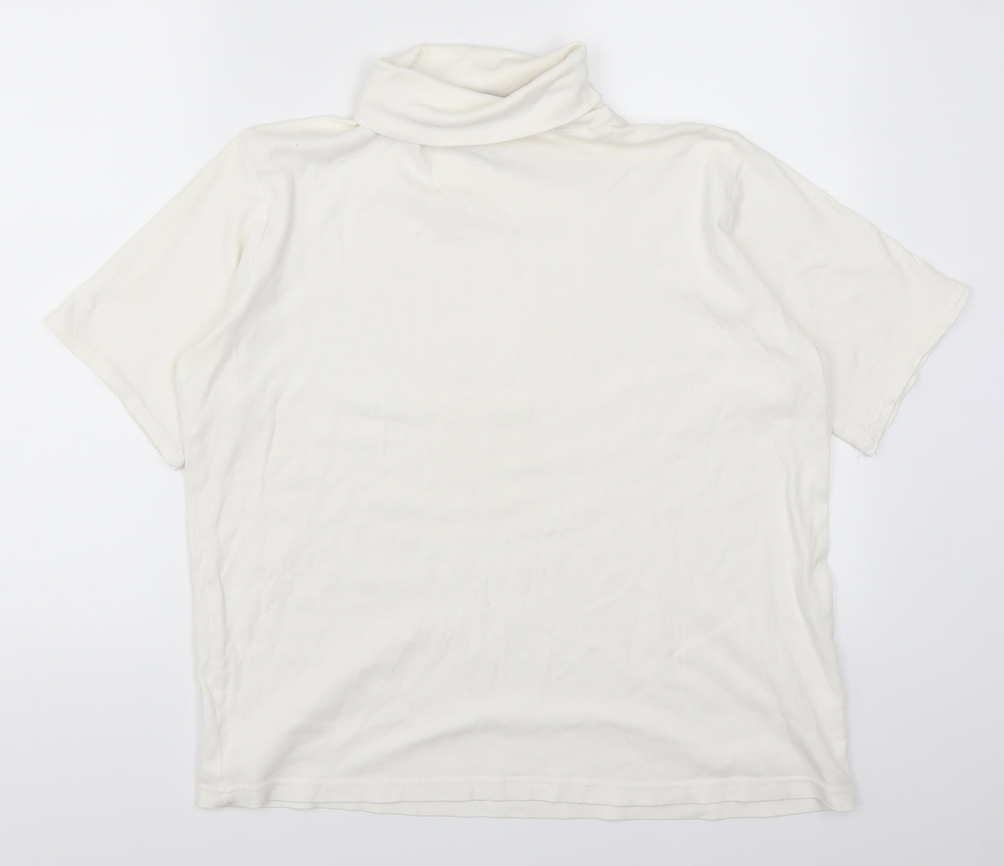 Isle Womens White   Basic T-Shirt Size 18