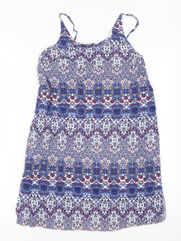 Atmosphere Womens Blue Geometric Tank Dress Size 12