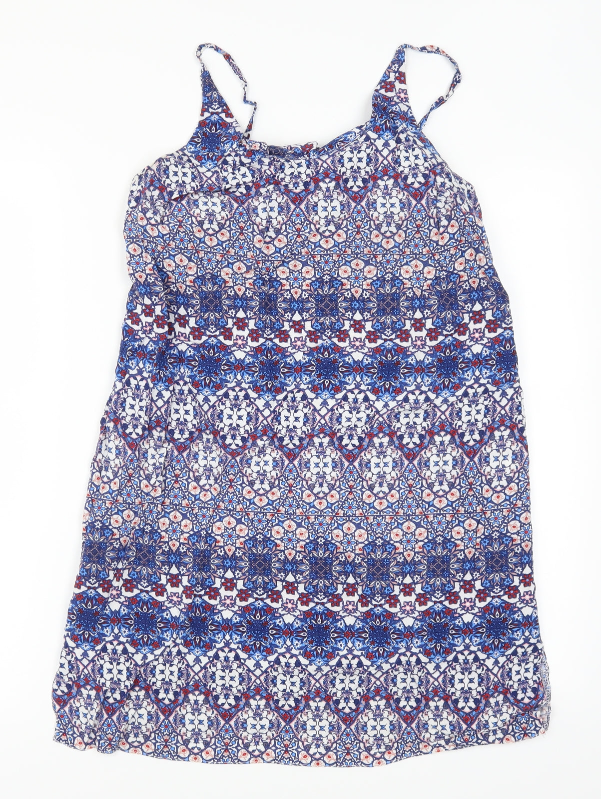 Atmosphere Womens Blue Geometric  Tank Dress  Size 12