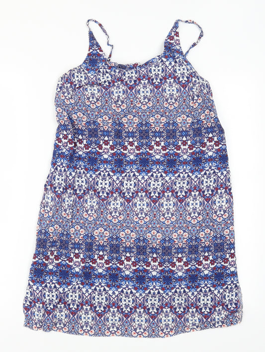 Atmosphere Womens Blue Geometric  Tank Dress  Size 12