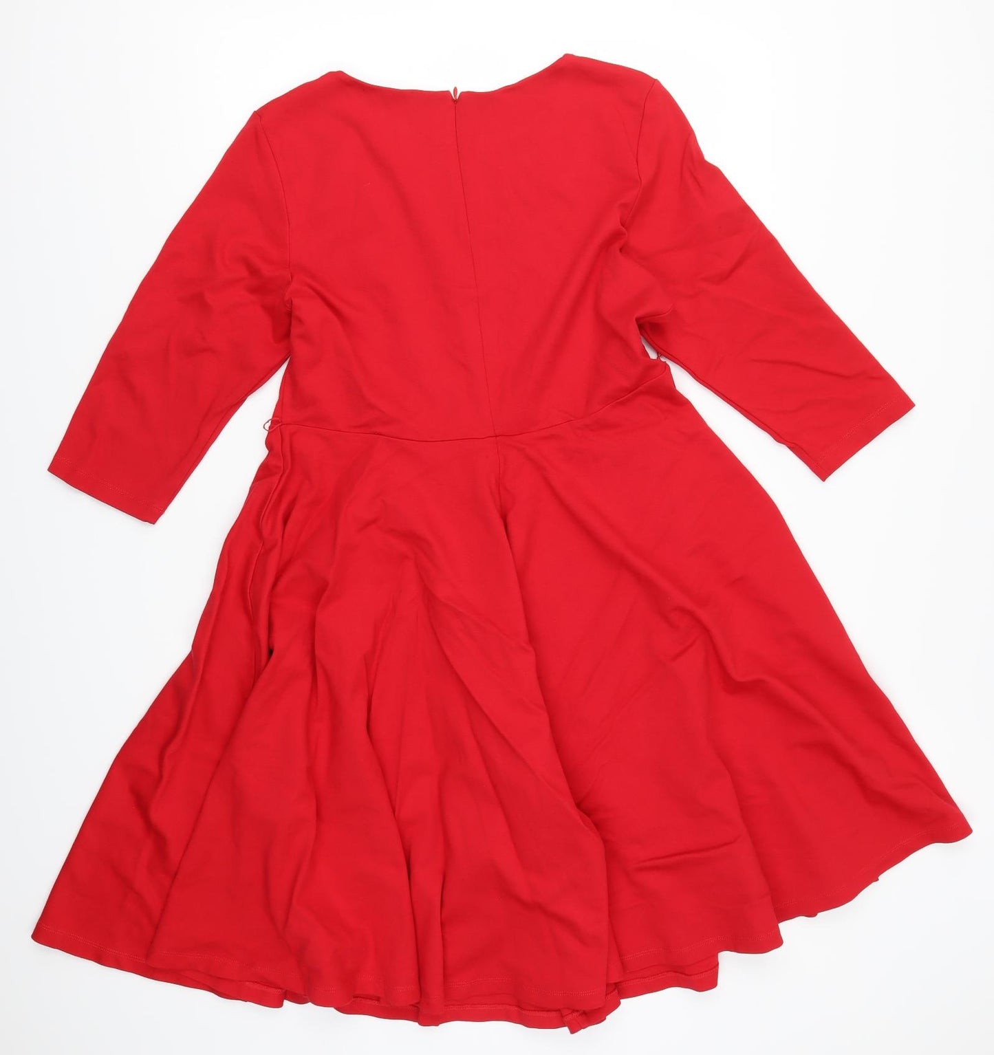 Monsoon Womens Red   Skater Dress  Size 18