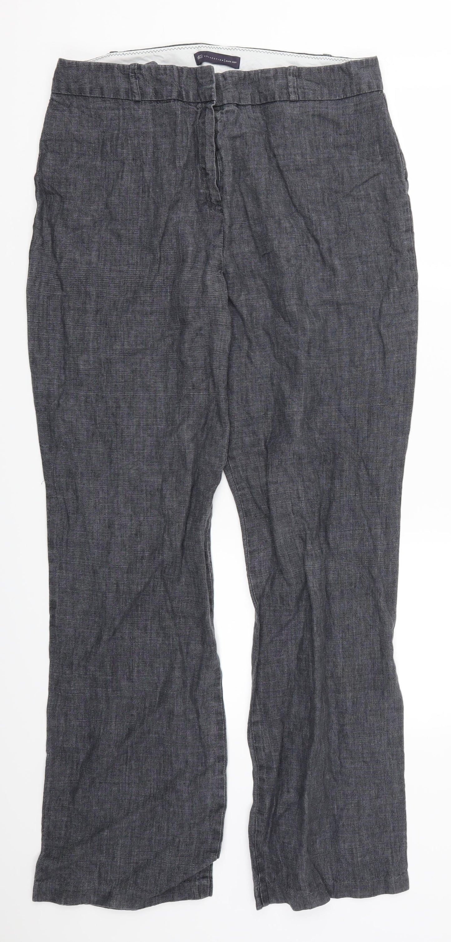 Marks and Spencer Womens Grey   Trousers  Size 14 L31 in