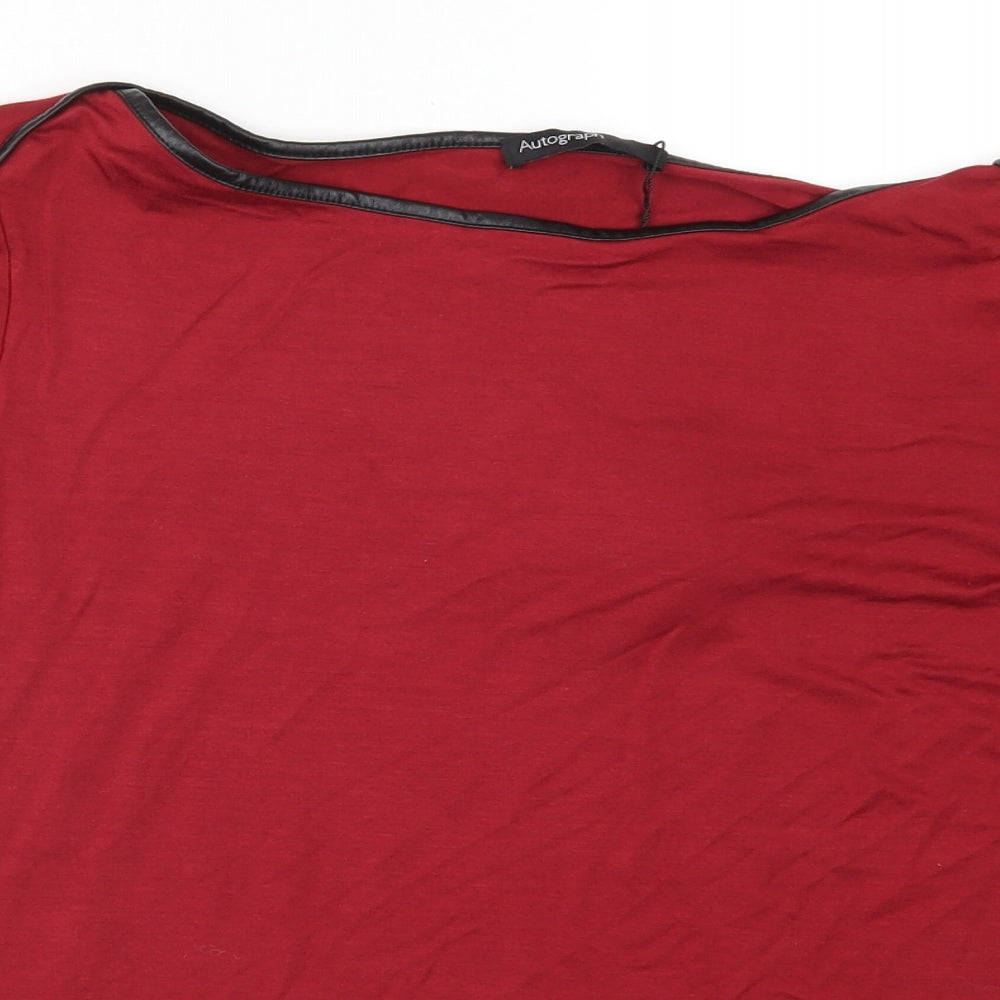 Marks and Spencer Womens Red   Basic T-Shirt Size 14