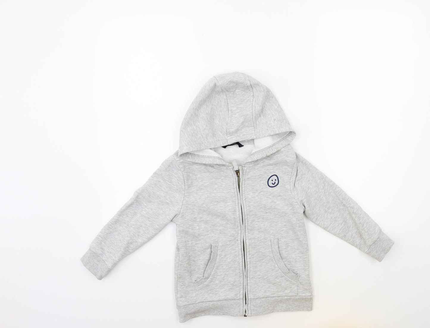 George Boys Grey   Full Zip Hoodie Size 4-5 Years