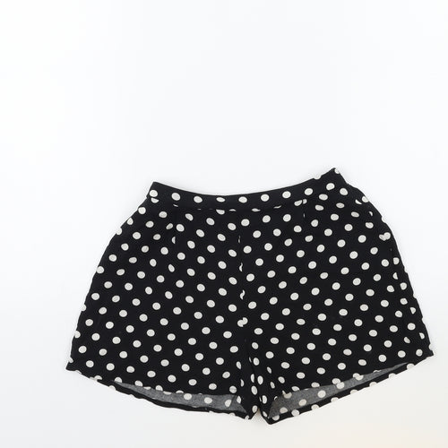 F&F Girls Black Polka Dot  Sailor Shorts Size 6-7 Years