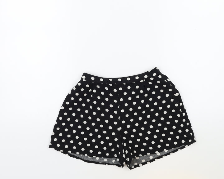 F&F Girls Black Polka Dot  Sailor Shorts Size 6-7 Years