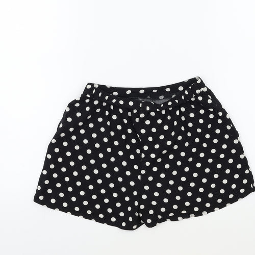 F&F Girls Black Polka Dot  Sailor Shorts Size 6-7 Years