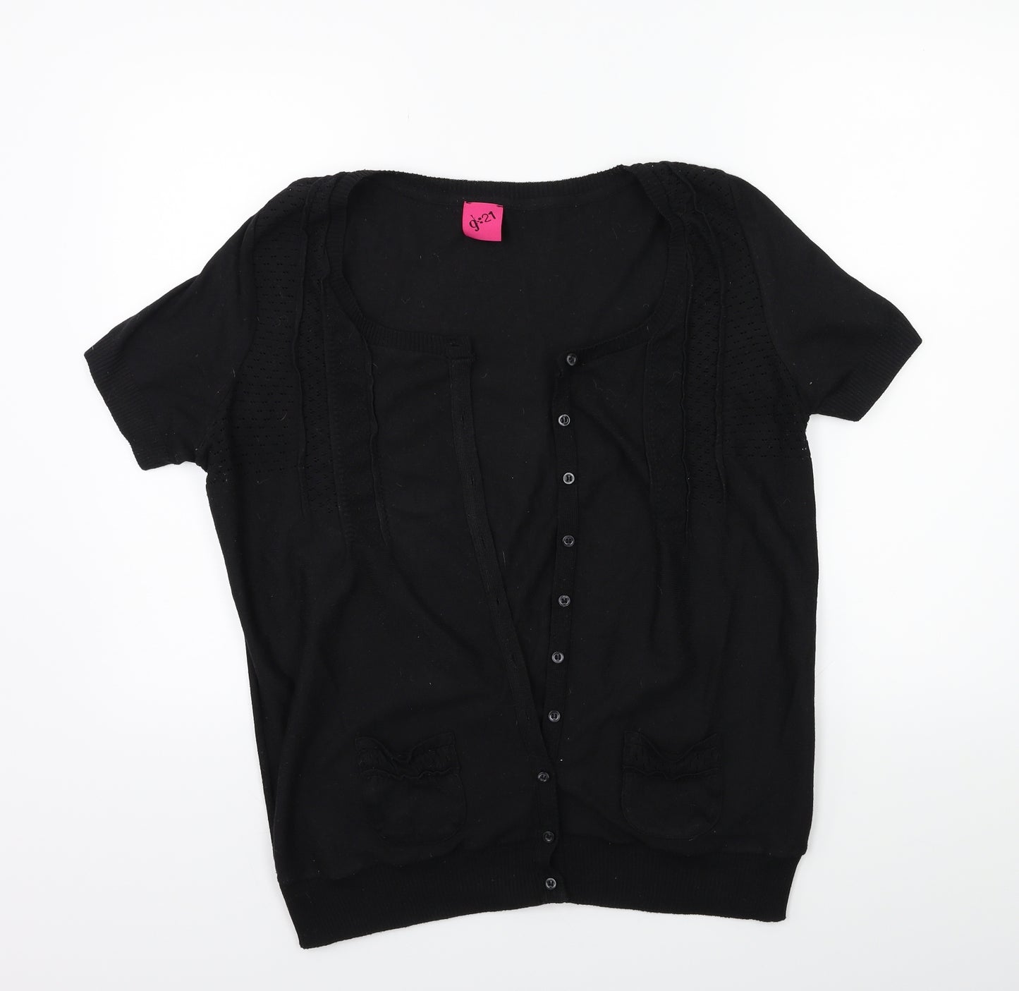 George Womens Black  Knit Cardigan Jumper Size 16