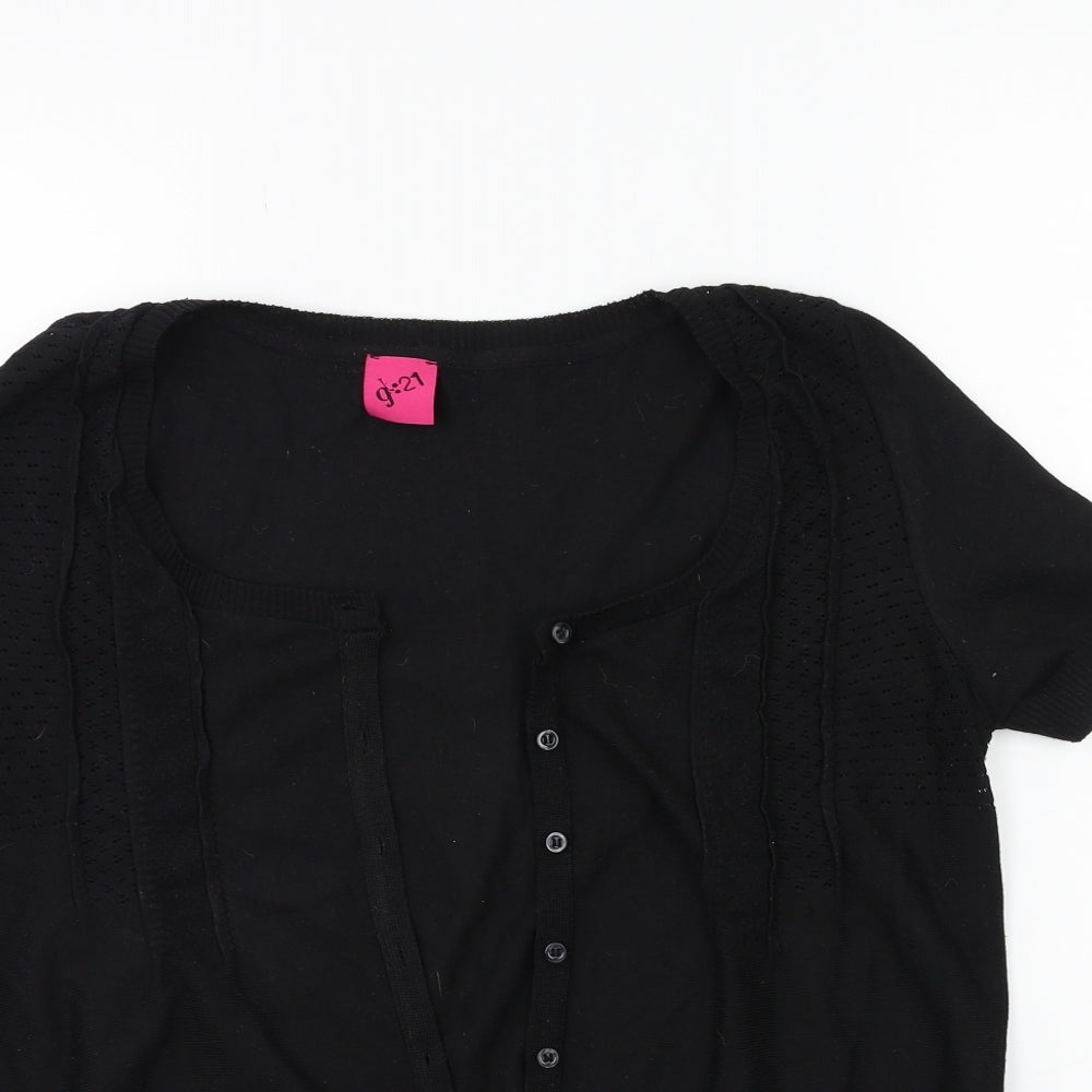 George Womens Black  Knit Cardigan Jumper Size 16
