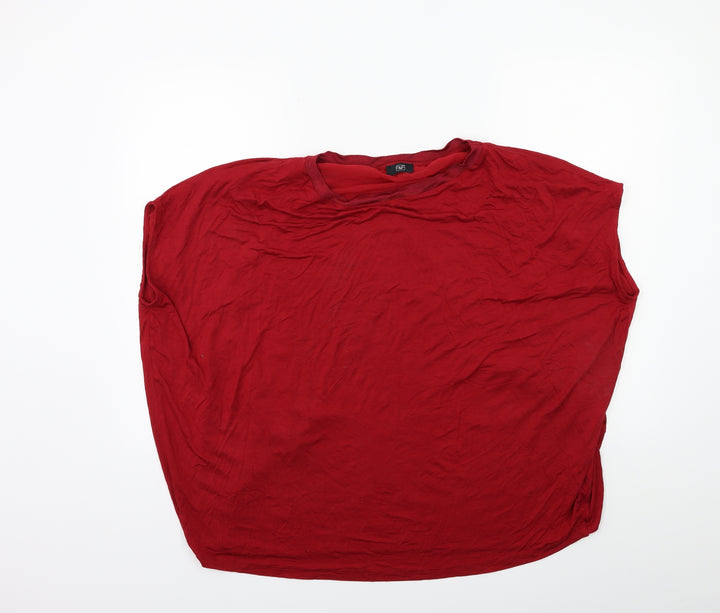 F&F Womens Red Basic Blouse Size 18