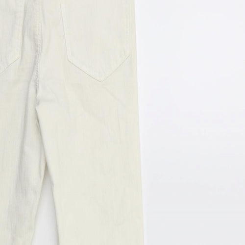 Miss Selfridge Womens White  Denim Skinny Jeans Size 10 L26 in