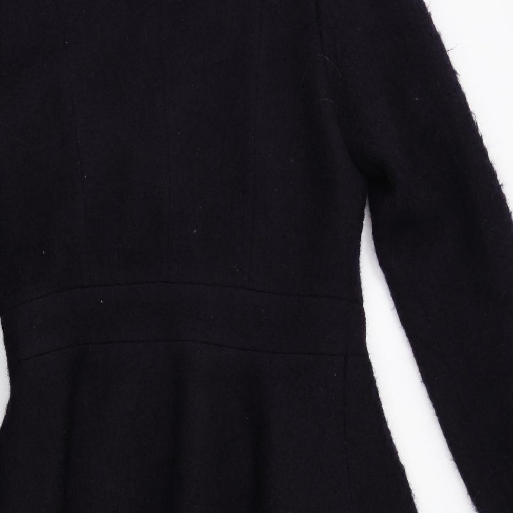 Warehouse Womens Black   Overcoat Coat Size 14