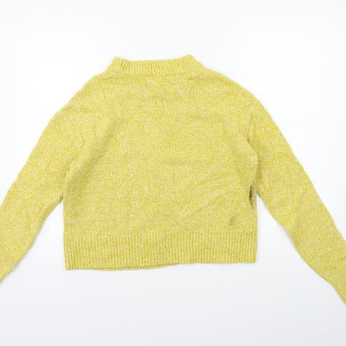 Yes Lola Womens Yellow  Knit Pullover Jumper Size S