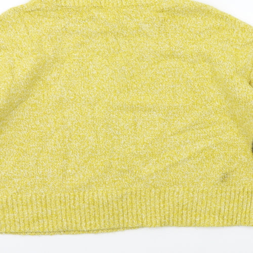 Yes Lola Womens Yellow  Knit Pullover Jumper Size S