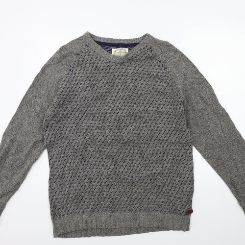 White Stuff Mens Grey  Knit Pullover Jumper Size XL