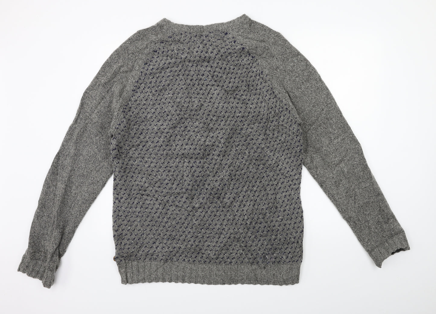 White Stuff Mens Grey  Knit Pullover Jumper Size XL