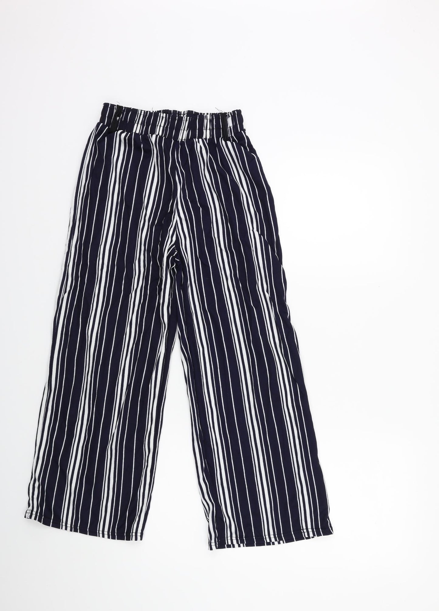 Preworn Womens Blue Striped  Trousers  Size S L24 in
