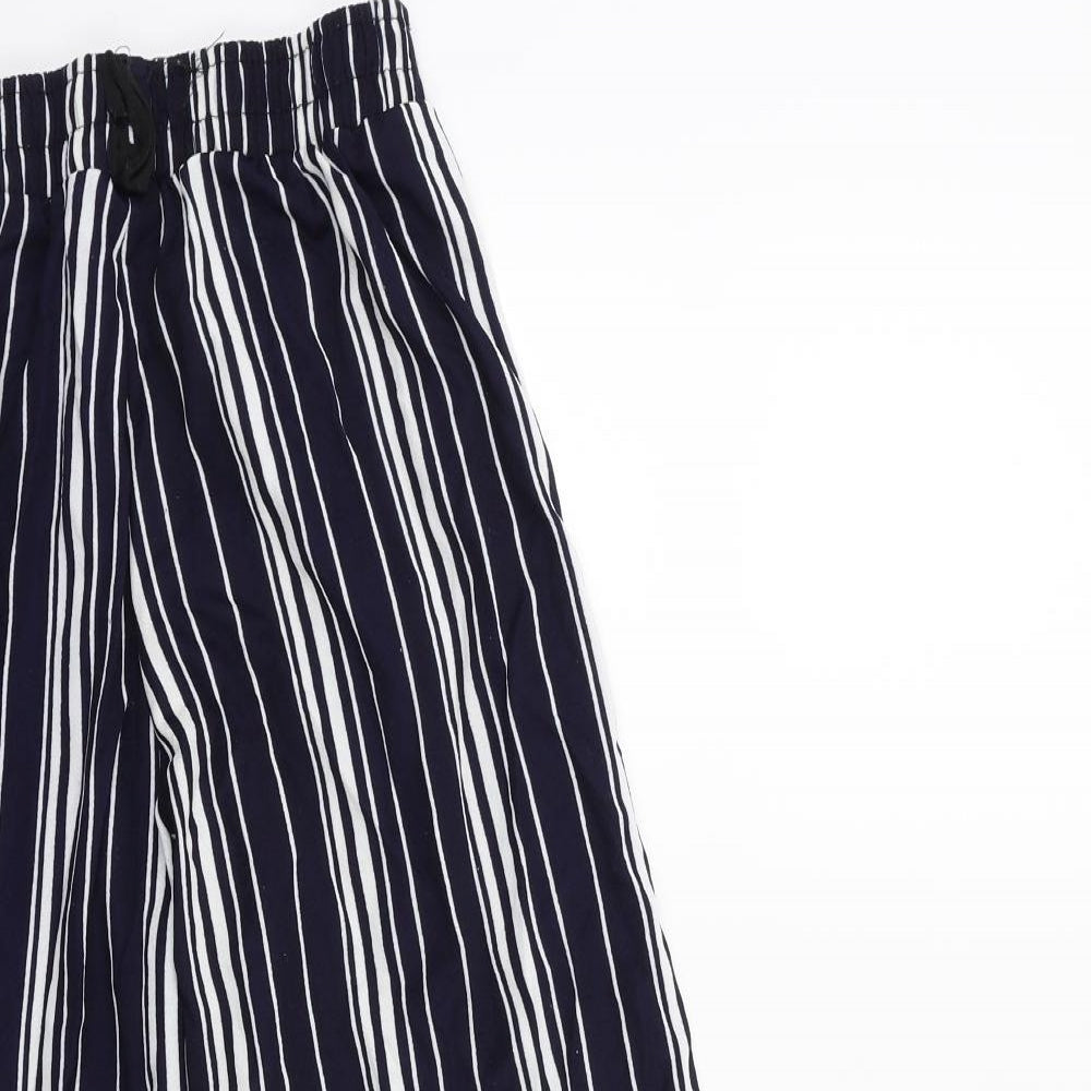 Preworn Womens Blue Striped  Trousers  Size S L24 in