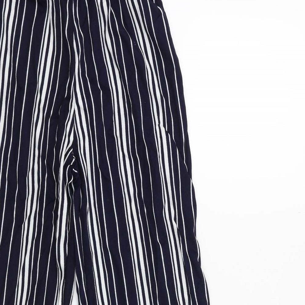 Preworn Womens Blue Striped  Trousers  Size S L24 in